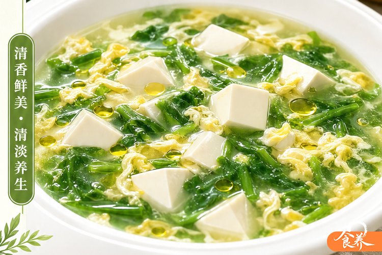 茼蒿豆腐羹