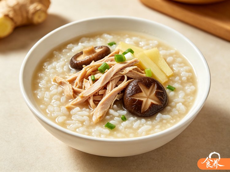 鸡丝香菇粥