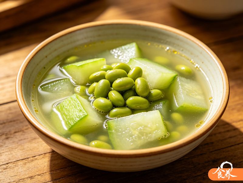 丝瓜毛豆汤