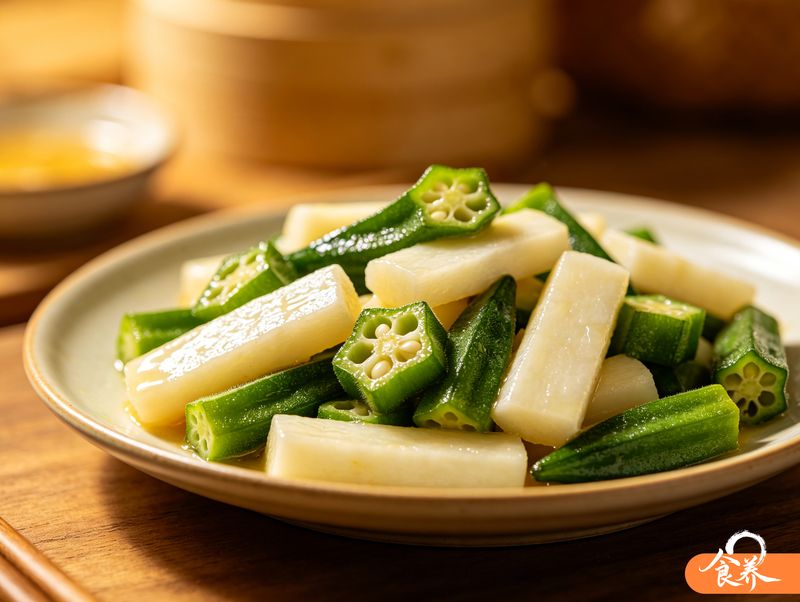 秋葵炒山药