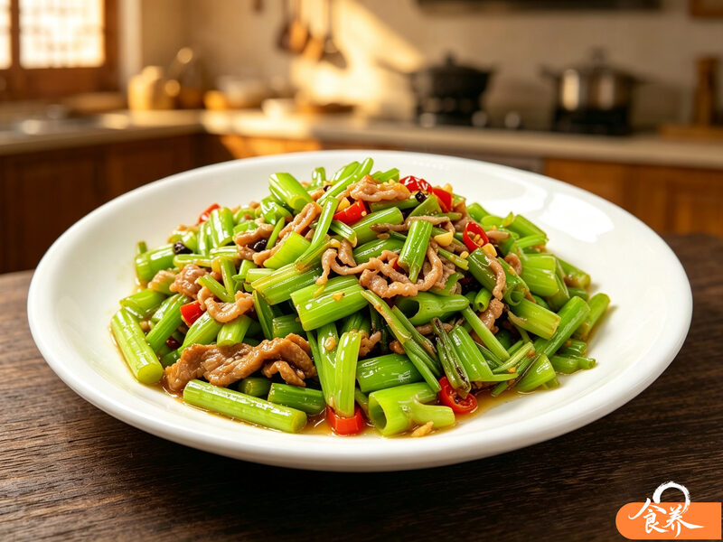 空心菜梗炒肉