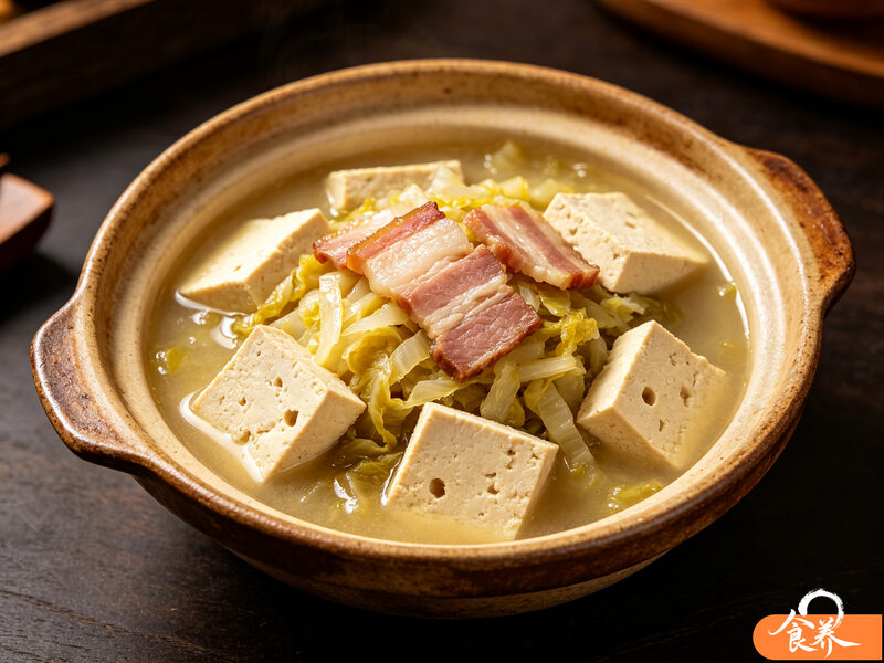 酸菜炖冻豆腐